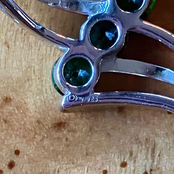 Natural Chrome Diopside Sterling Silver Pendant - Picture 5 of 6